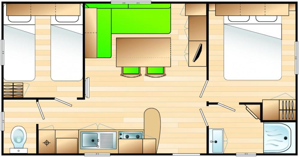 Mh135 Tohapi Novela - Mobil 5p Climatise - Campsite *